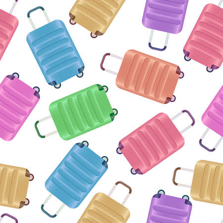 Seamless pattern suitcases. Vector illustration.のイラスト素材