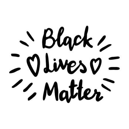Black Lives Matter. Protest Banner about Human Right of Black People in U.S. America. Vector Illustration.のイラスト素材