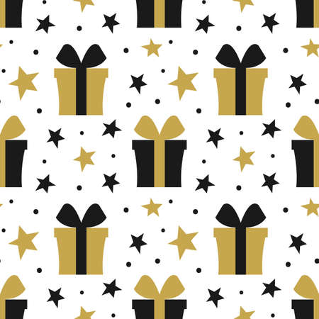 Seamless pattern of gifts. Vector illustration.のイラスト素材