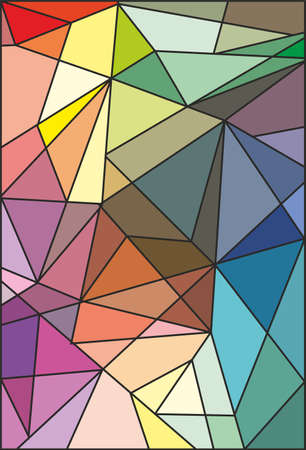 Vector illustration abstract stained glass, colorful abstract geometric backgroundのイラスト素材