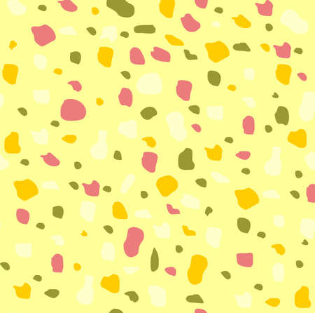 Terrazzo Seamless Pattern. Marble Rock Floor Stone Texture.のイラスト素材