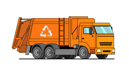 garbage truckのイラスト素材