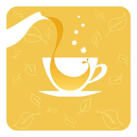 Vector illustration cup of teaのイラスト素材