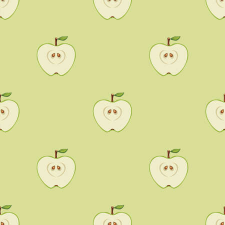 Seamless pattern with apples. Vector illustrationのイラスト素材