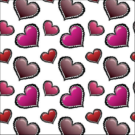 heart pattern love romantic valentine's dayのイラスト素材