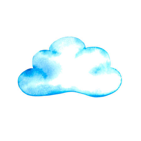 Cloud, art watercolor isolate on a white backgroundの写真素材