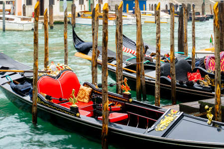 Gondolas in Venice, Italy. Gondolas in Venice, Italyの写真素材
