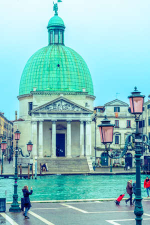 Basilica di Santa Maria della Salute in Venice, Italyの写真素材
