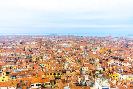 Aerial view of the city of Venice, Italy.の写真素材