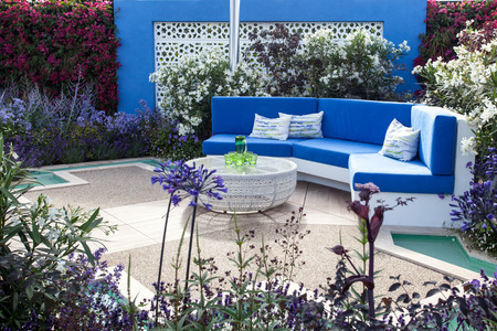 Tranquil garden landscape
