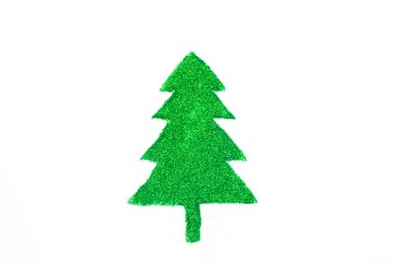 Christmas tree on white backgroundの写真素材