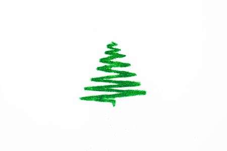 Christmas tree on white backgroundの写真素材