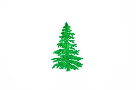 Christmas tree isolated on whiteの写真素材
