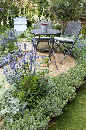 Tranquil garden landscapeの写真素材
