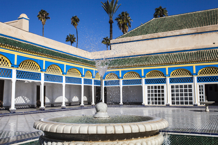 Arabic historic Bahia palace, Marrakesh, Moroccoのeditorial素材
