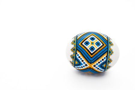 Easter egg isolated on white backgroundの写真素材