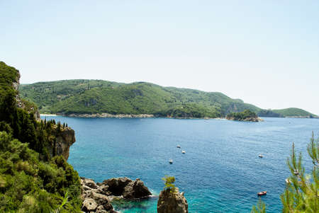 beautifull view of the sea in Corfu