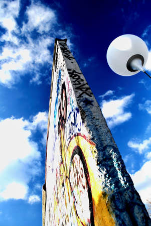 a view of the Berlin Wallのeditorial素材