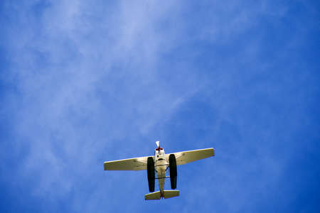 airplane over the Como lake