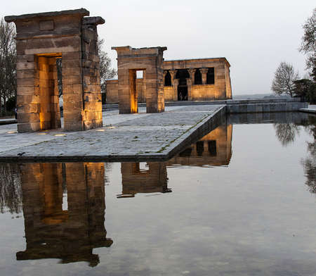   Debod egyptian temple in Madrid,Spain