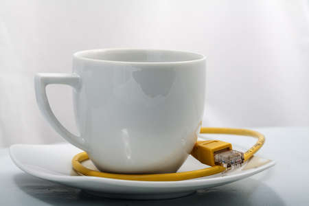 Image of cofee cup Ethernet connected