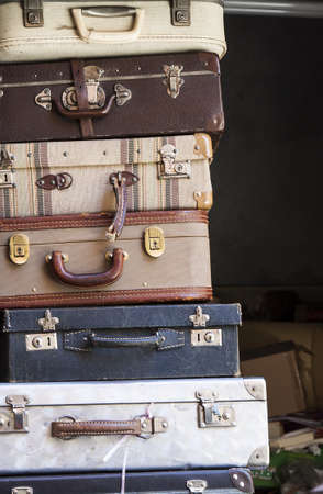 old suitcase at street marketの写真素材