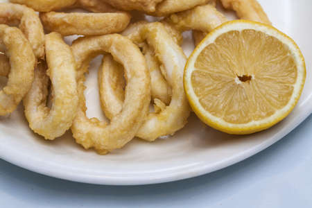 Image of Fried calamari dishの写真素材