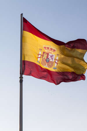 Spanish Flag blowing in the wind
