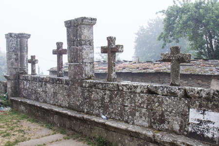 spanish church at Camino de Santiagoの写真素材