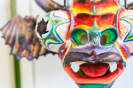 Isolated Bolivian Hell Mask used for dancing at carnivalの写真素材