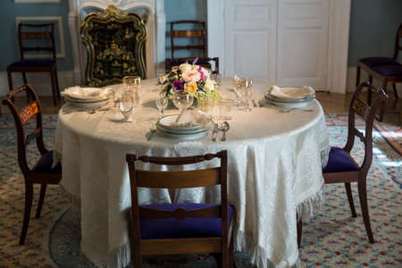 Victorian Style dining room waiting the guests