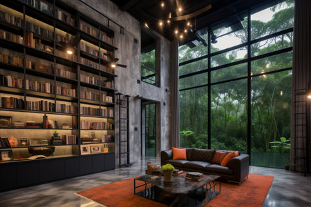 Design spacious areas, clean lines, functional furniture, use of wood and textiles.の素材