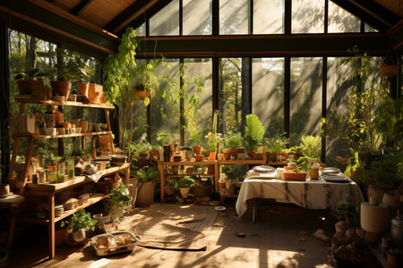 Japanese Style Room with Street Viewの素材