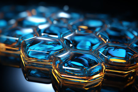 Abstract Glass Background of Hexagonsの素材