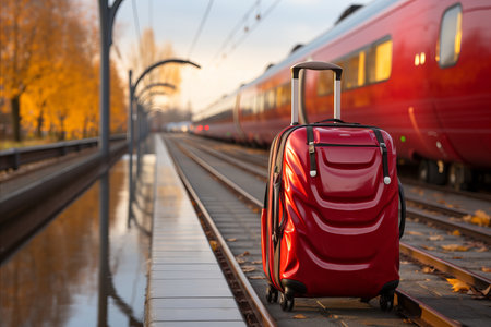 luggage conveyor belt with suitcases at the airportの素材