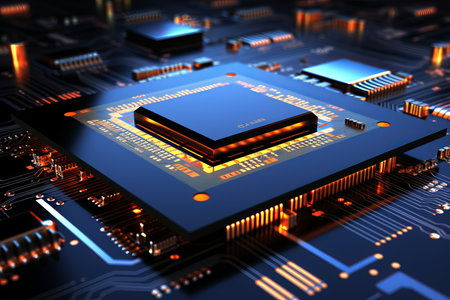 modern production of high-tech electronics using robotic technologyの素材