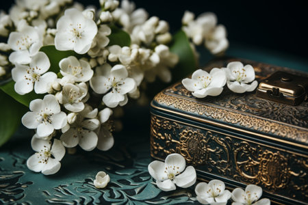 a vibrant and festive St Patrick's day background with traditional green hues, clovers, and elements representing Irish cultureの素材