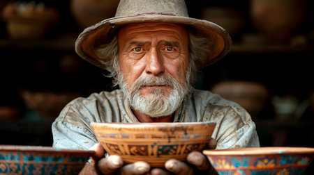 Archaeologist uncovering ancient pottery at recently discovered historical excavation siteの素材