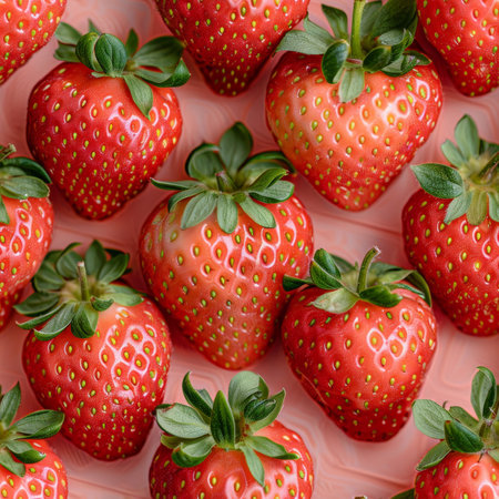 Vibrant strawberry pattern a seamless design to enhance and brighten your digital projects.の素材