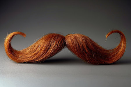 Creative and fun stylish mustache design graphic isolated on a clean white backgroundの素材