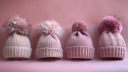 Charming baby essentials on pink background perfect for invitations and newborn announcementsの素材