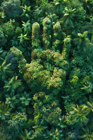 Green fingerprint of nature symbolizing environmental awareness, sustainability, and ecological hopeの素材