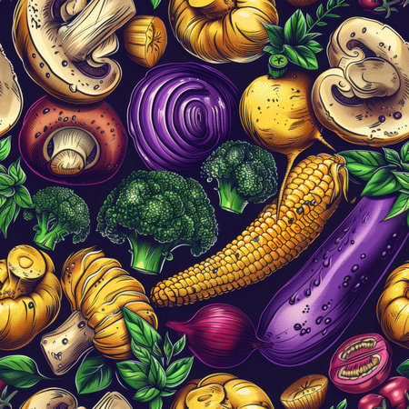 Explore vibrant vegetables a culinary journey through flavorful and fresh ingredientsの素材