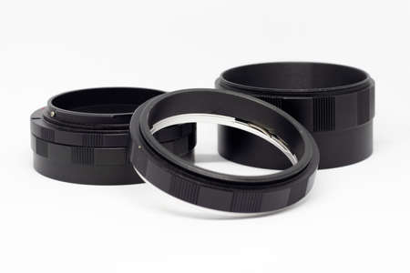 Extension tube dissasembled in multiple parts of different lengths for macro photography. Cheap...