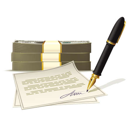 Illustration document the receipt of cashのイラスト素材