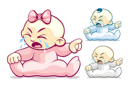 The kid is naughty and needs attentionのイラスト素材