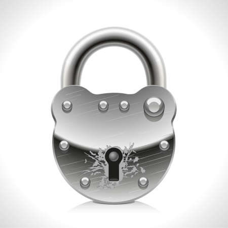 Good old padlock protect against intruders and thievesのイラスト素材