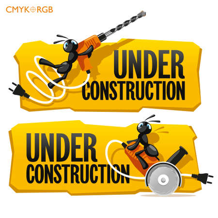 Funny ants trying to use a large power tools