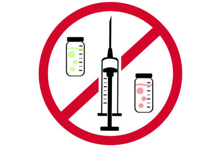 no syringe icon vector illustration on white.