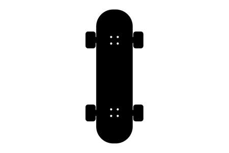 skateboard icon sign top view, isolated on a white background.のイラスト素材